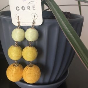 NWT CORE Yellow Earrings